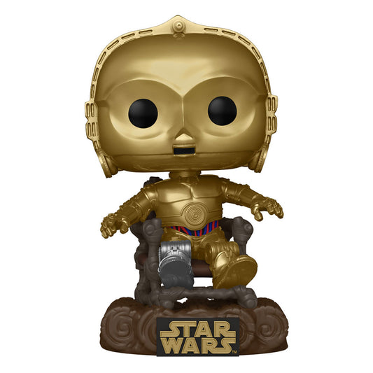 Star Wars Return of the Jedi 40th Anniversary POP! Vinyl Figure C3P0 in chair 9 cm 0889698707442