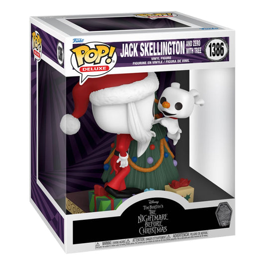 Nightmare before Christmas 30th POP! Deluxe Vinyl Figure Jack & Zero w/Tree 9 cm 0889698723824