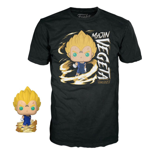 Dragonball Z POP! & Tee Box Majin Vegeta (GW) Size S 0889698726672