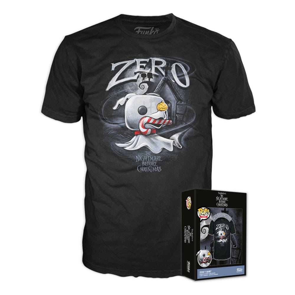 Nightmare Before Christmas Boxed Tee T-Shirt Zero w/Cane Size M 0889698729109