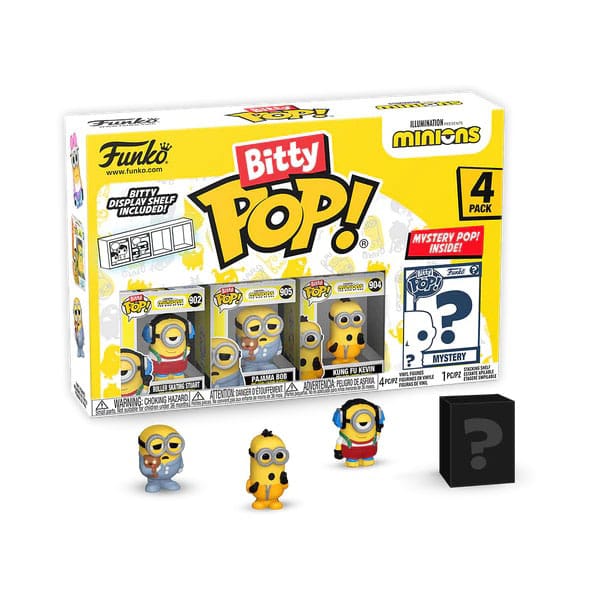 Minions Bitty POP! Vinyl Figure 4-Pack Roller Skating Stuart 2,5 cm 0889698730372