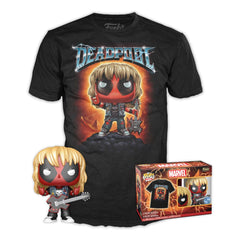 Deadpool POP! & Tee Box Heavy Metal Size M 0889698750585