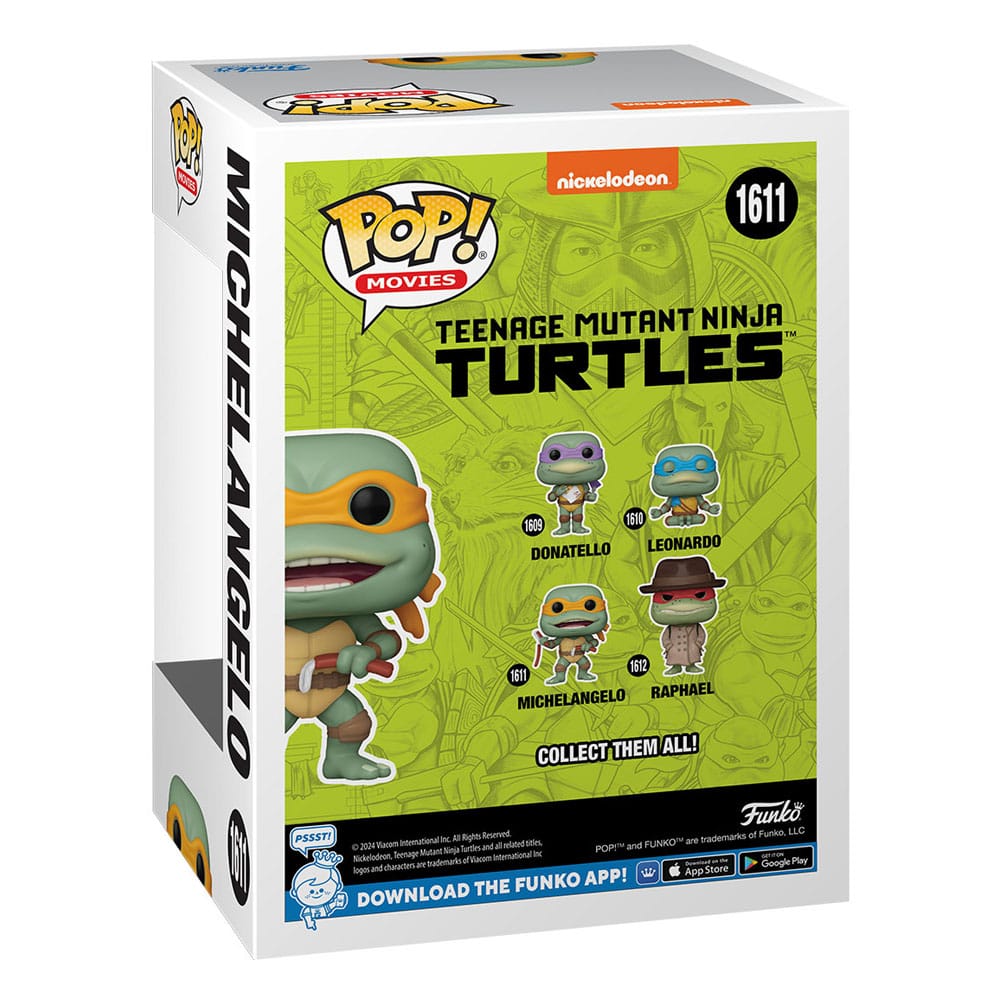 Teenage Mutant Ninja Turtles POP! Movies Vinyl Figure Michelangelo Sausage Link Nunchucks 9 cm 0889698760478