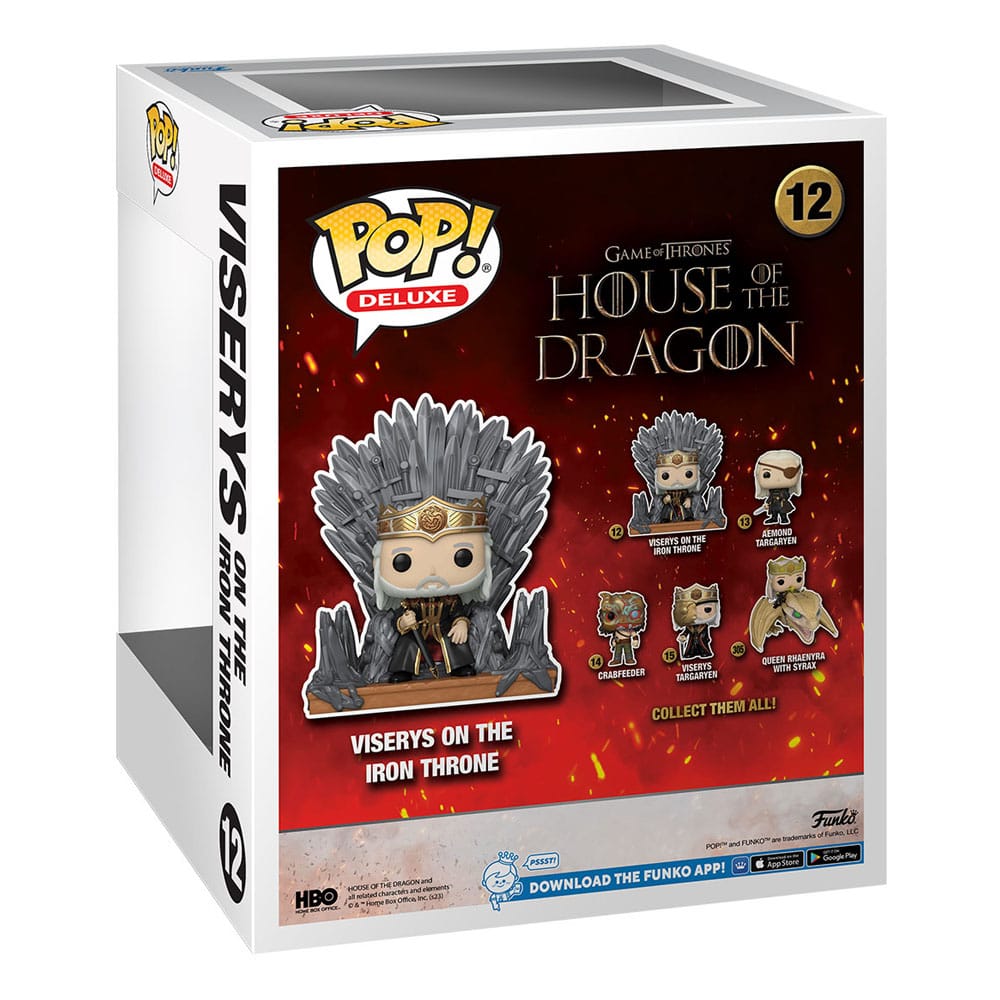 House of the Dragon POP! Deluxe Vinyl Figure Viserys on Throne 9 cm 0889698764704