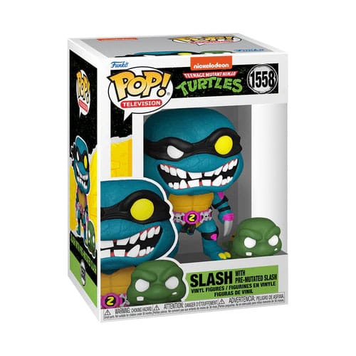 Teenage Mutant Ninja Turtles POP & Buddy! Movies Vinyl Figure Slash & Pre-mutated, turtle Slash 9 cm 0889698780483