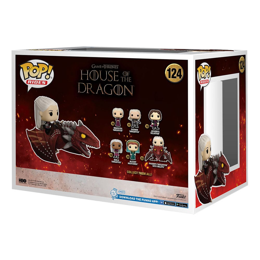 House of the Dragon POP! Rides Deluxe Vinyl Rhaenys Targaryen with Meleys 9 cm 0889698797191