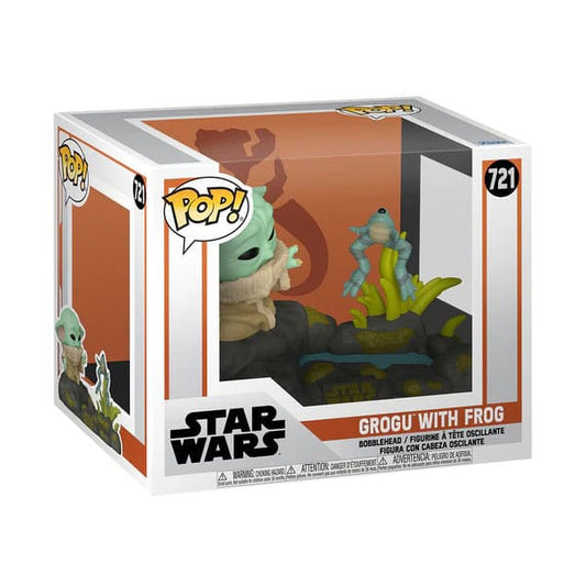 Star Wars POP! Deluxe Vinyl Figure Din Grogu w/Frog 9 cm 0889698800006