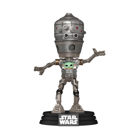 Star Wars: The Mandalorian POP! Deluxe Vinyl Bobblehead Figure IG-12 with Grogu 17 cm 0889698800013