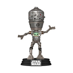 Star Wars: The Mandalorian POP! Deluxe Vinyl Bobblehead Figure IG-12 with Grogu 17 cm 0889698800013