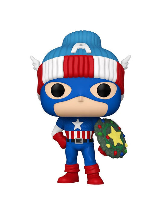 Marvel POP! Vinyl Figure Holiday Capt. America 9 cm 0889698800327