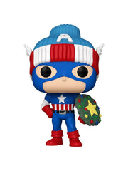 Marvel POP! Vinyl Figure Holiday Capt. America 9 cm 0889698800327