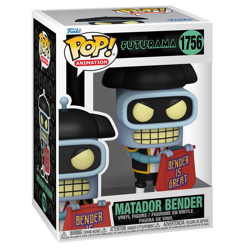 Futurama Pop! Animation Vinyl Figure Bender (Matador) 9 cm 0889698800808