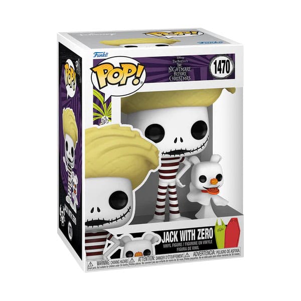 Nightmare before Christmas POP! Disney Vinyl Figure Jack w/Zero(Beach) 9 cm 0889698805988