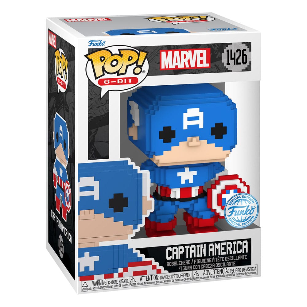 Marvel POP! 8-Bit Vinyl Figure Captain America 9 cm 0889698827003