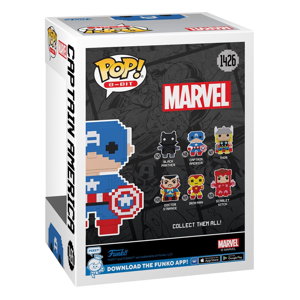 Marvel POP! 8-Bit Vinyl Figure Captain America 9 cm 0889698827003