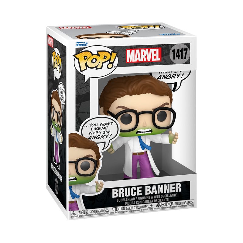 Marvel Comics POP! Marvel Vinyl Figure Bruce Banner(Don't Make me Angry) 9 cm 0889698827669