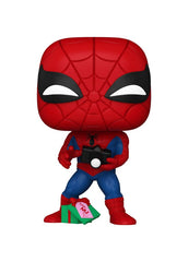 Marvel POP! Vinyl Figure Holiday Spiderman w/Open gift 9 cm 0889698828772