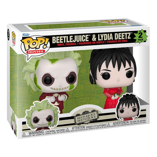 Beetlejuice 2 POP! Animation Vinyl Figures 2-Pack Beetlejuice & Lydia Deetz 9 cm 0889698830874