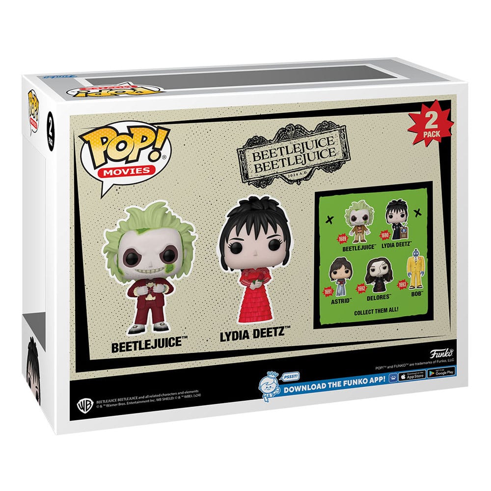 Beetlejuice 2 POP! Animation Vinyl Figures 2-Pack Beetlejuice & Lydia Deetz 9 cm 0889698830874