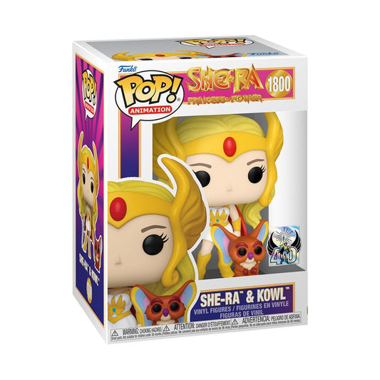 Masters of The Universe POP! & Buddy Vinyl Figure She-Ra w/Kowl 9 cm 0889698834995