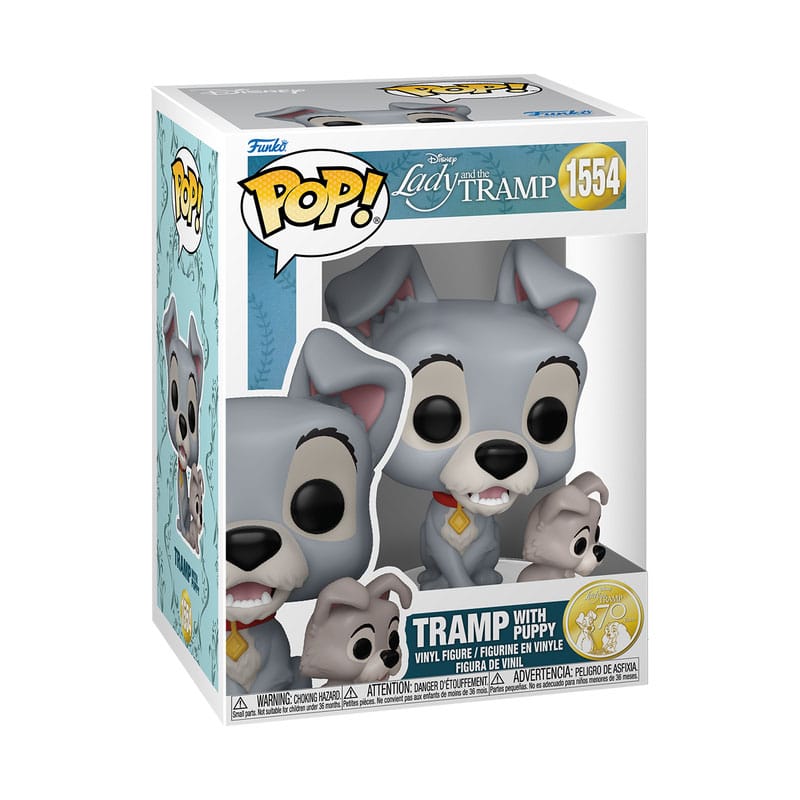 Lady and the Tramp POP! Disney Vinyl Figure Tramp w/puppy 9 cm 0889698835695