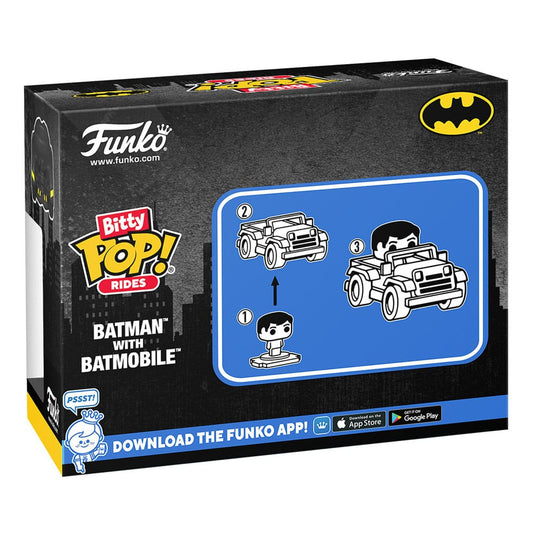 DC Comics Bitty POP! Rides Vinyl Figure Batman w/Batmobile 2,5 cm 0889698836210