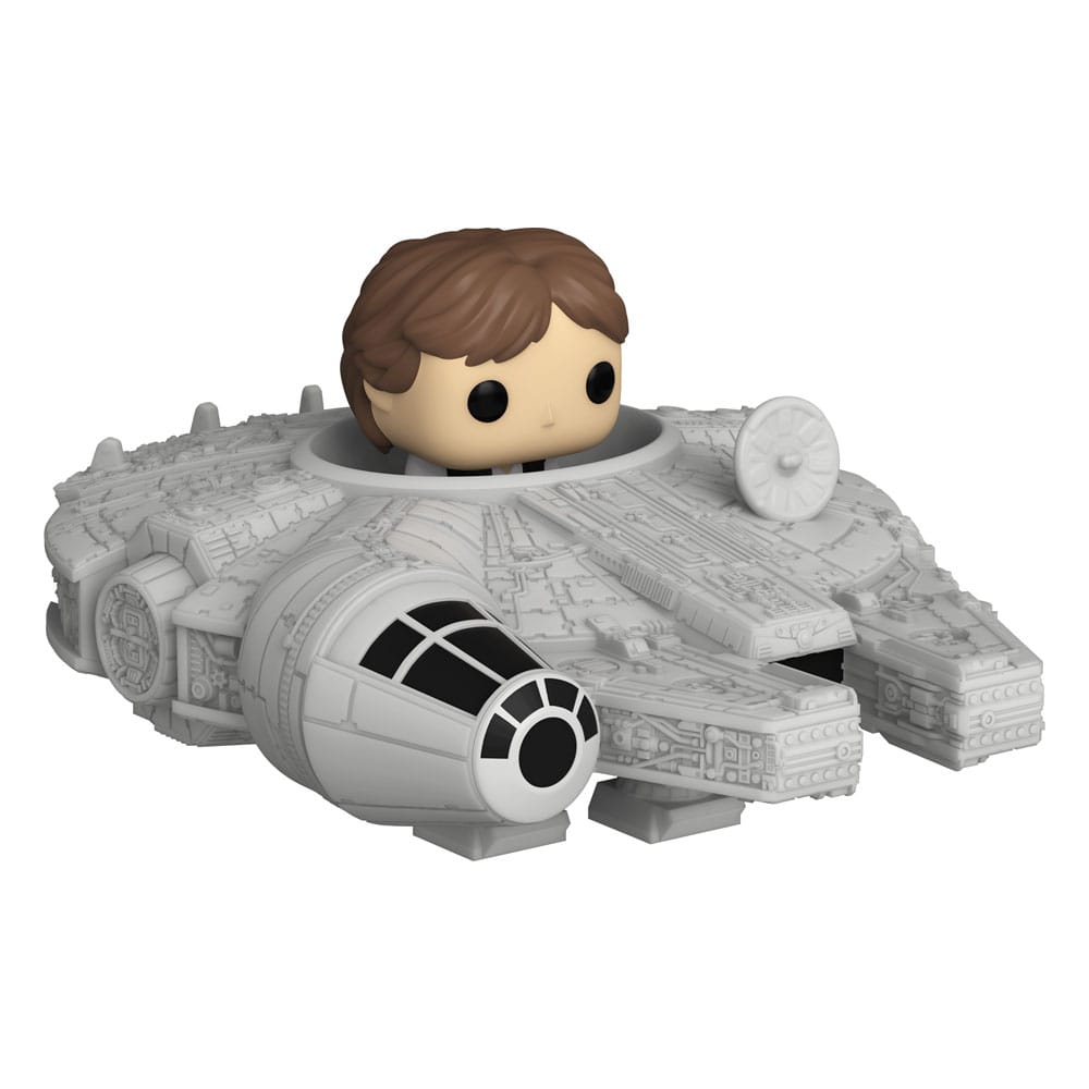 Star Wars Bitty POP! Rides Vinyl Figure Display Han Solo w/Millenium Falcon 2,5 cm 0889698836234