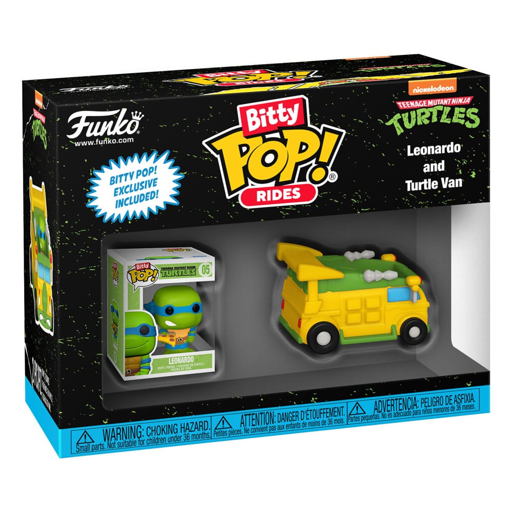 Teenage Mutant Ninja Turtles POP! Rides Vinyl Figure Leonardo w/Van 2,5 cm 0889698836265