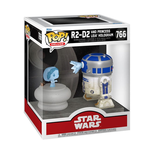 Star Wars POP! Deluxe Vinyl Figure R2D2 w/Leia 9 cm 0889698837996