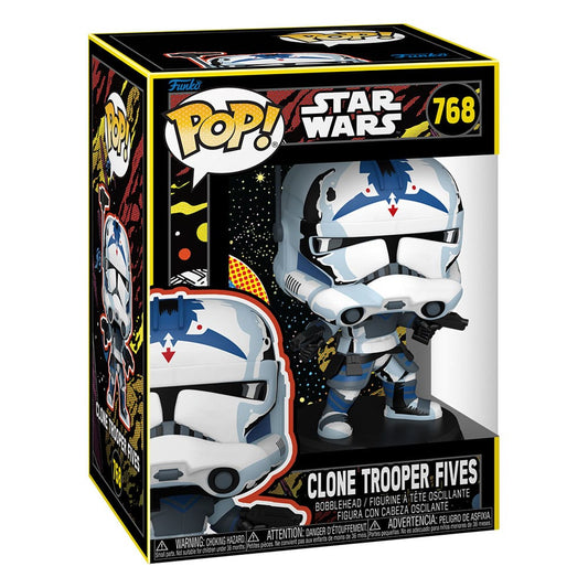 Star Wars : Clone Wars POP! Movie Vinyl Figure Clone Trooper Fives (Retro) 9 cm 0889698838139