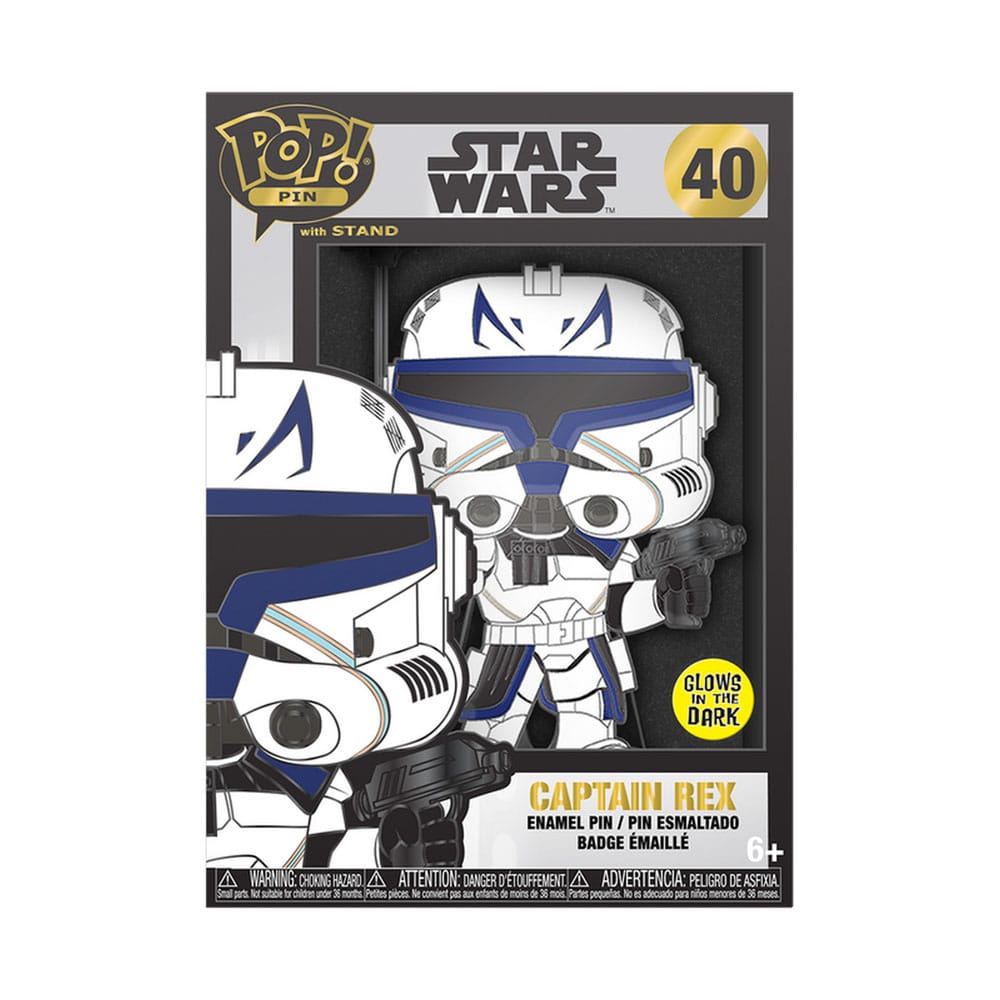 Star Wars Clone Wars Loungefly POP! Enamel Pin Captain Rex (Glow-in-the-Dark) 10 cm 0671803463813