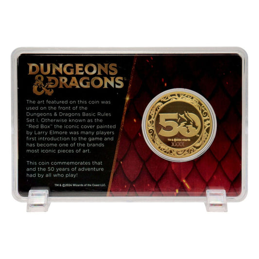 Dungeons & Dragons Collectable Coin 50th Anniversary with Colour Print 24k Gold Plated Edition 4 cm 5060662469015