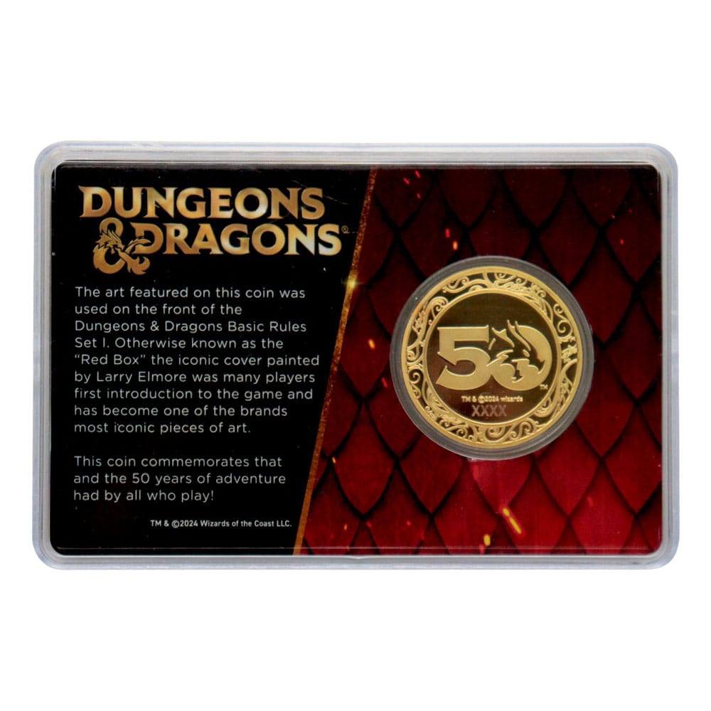 Dungeons & Dragons Collectable Coin 50th Anniversary with Colour Print 24k Gold Plated Edition 4 cm 5060662469015