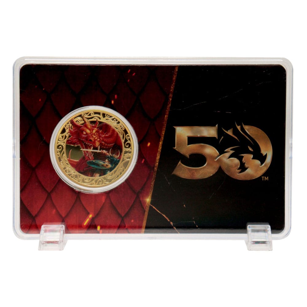 Dungeons & Dragons Collectable Coin 50th Anniversary with Colour Print 24k Gold Plated Edition 4 cm 5060662469015