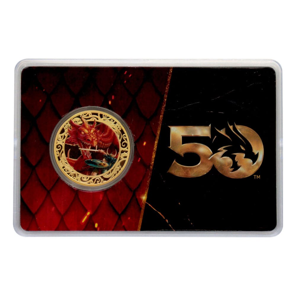 Dungeons & Dragons Collectable Coin 50th Anniversary with Colour Print 24k Gold Plated Edition 4 cm 5060662469015