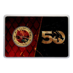 Dungeons & Dragons Collectable Coin 50th Anniversary with Colour Print 24k Gold Plated Edition 4 cm 5060662469015