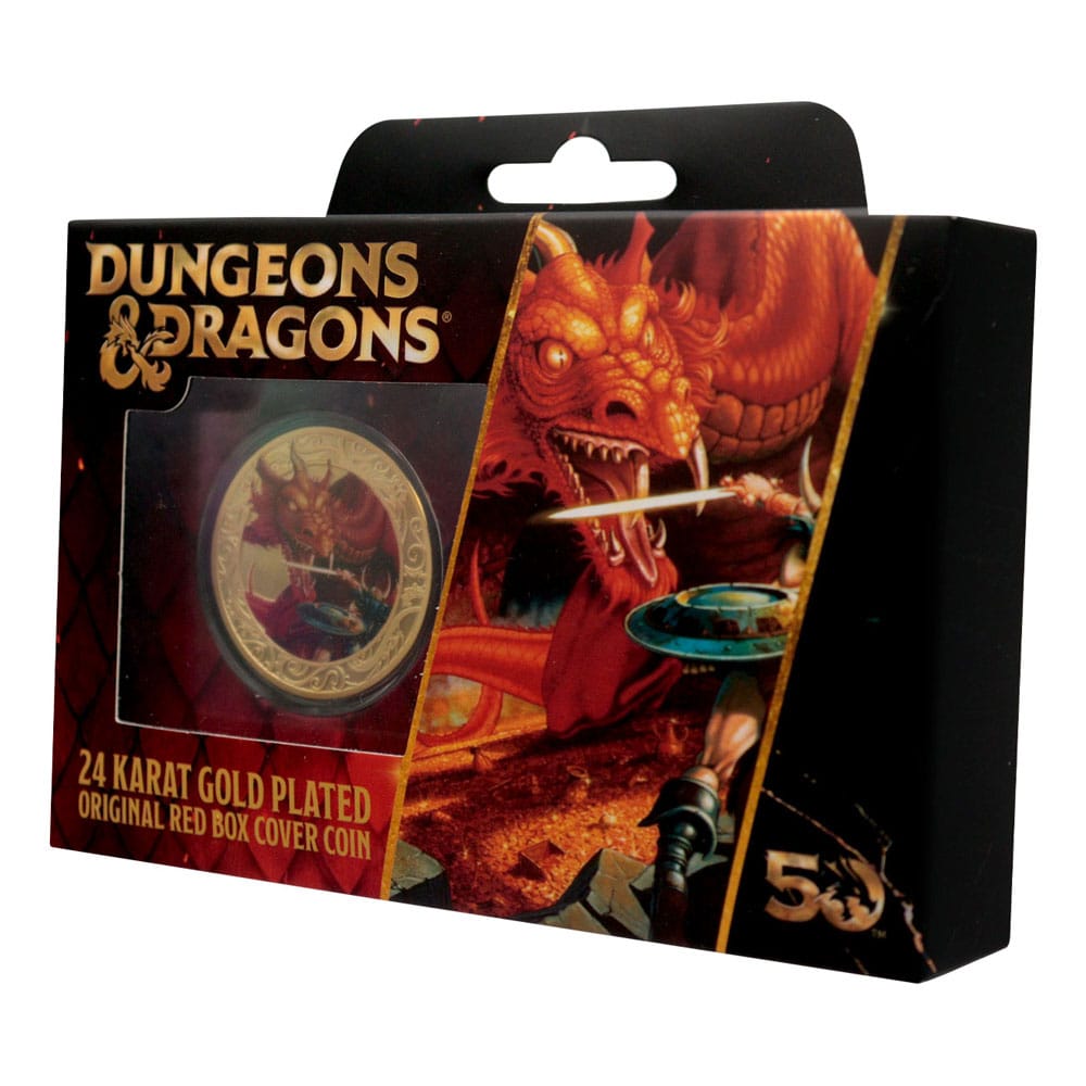 Dungeons & Dragons Collectable Coin 50th Anniversary with Colour Print 24k Gold Plated Edition 4 cm 5060662469015