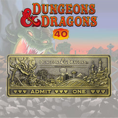 Dungeons & Dragons: The Cartoon Replica 40th Anniversary Rollercoaster Ticket Limited Edition 5060948290760