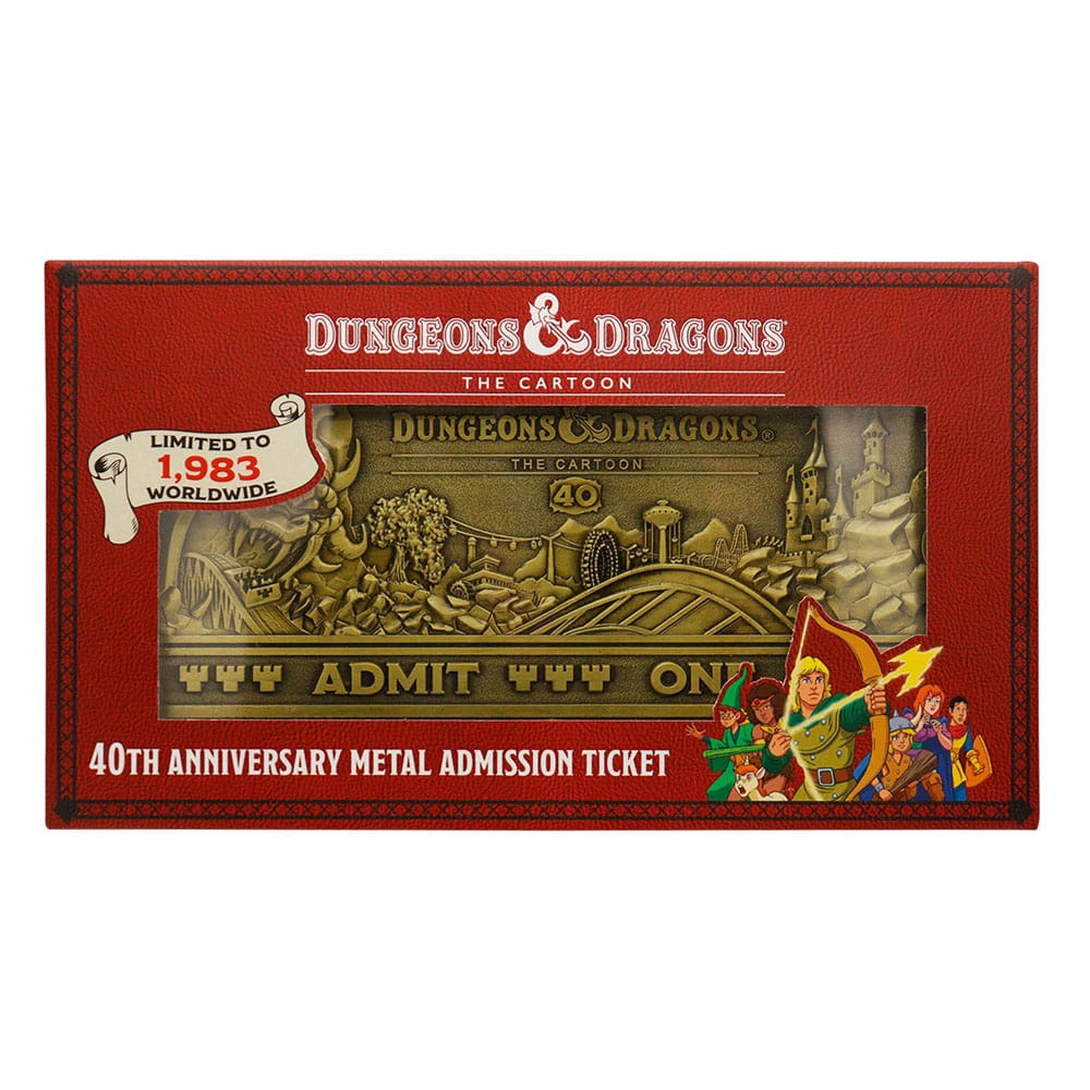 Dungeons & Dragons: The Cartoon Replica 40th Anniversary Rollercoaster Ticket Limited Edition 5060948290760