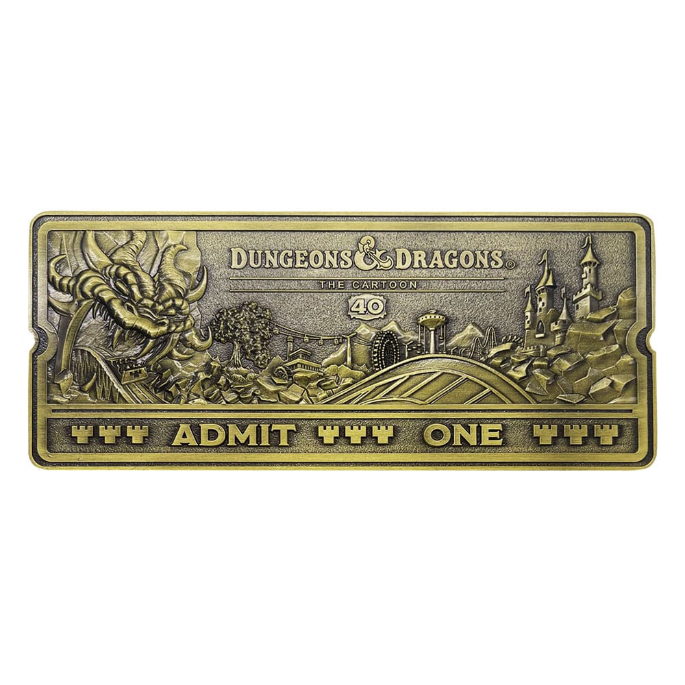 Dungeons & Dragons: The Cartoon Replica 40th Anniversary Rollercoaster Ticket Limited Edition 5060948290760