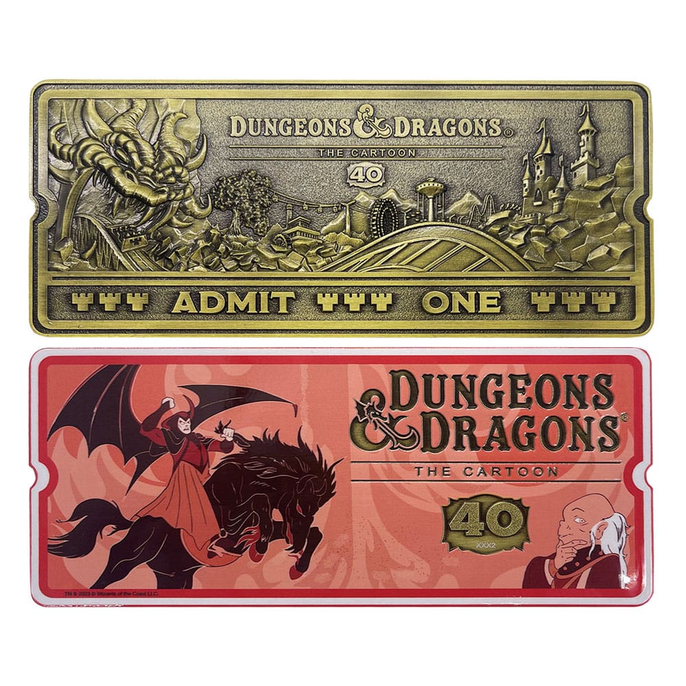 Dungeons & Dragons: The Cartoon Replica 40th Anniversary Rollercoaster Ticket Limited Edition 5060948290760