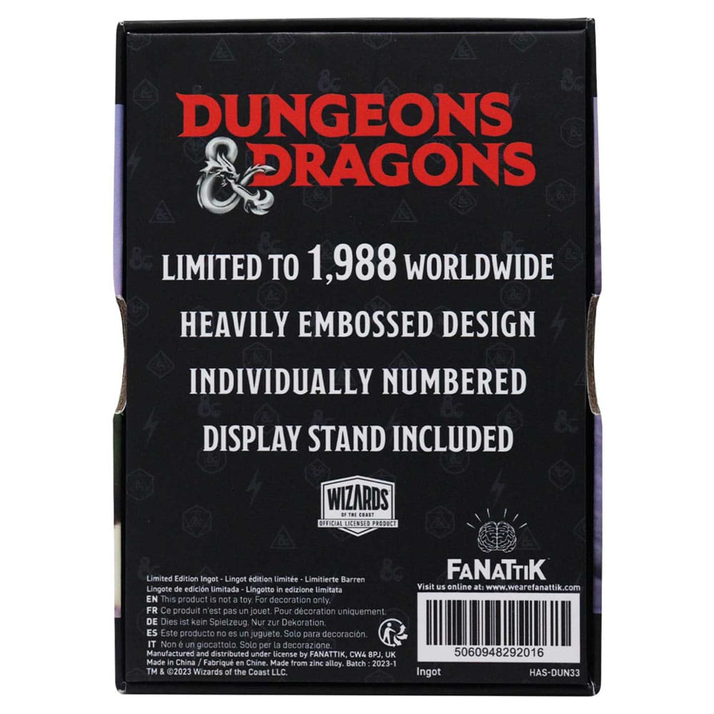 Dungeons & Dragons Metal Card 35th Anniversary Legend of Drizzt Limited Edition 5060948292016