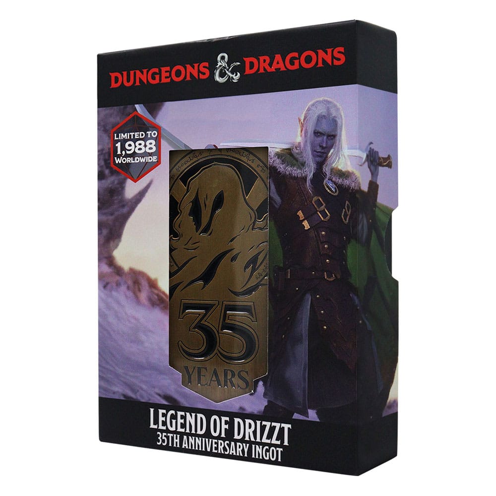 Dungeons & Dragons Metal Card 35th Anniversary Legend of Drizzt Limited Edition 5060948292016