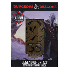 Dungeons & Dragons Metal Card 35th Anniversary Legend of Drizzt Limited Edition 5060948292016