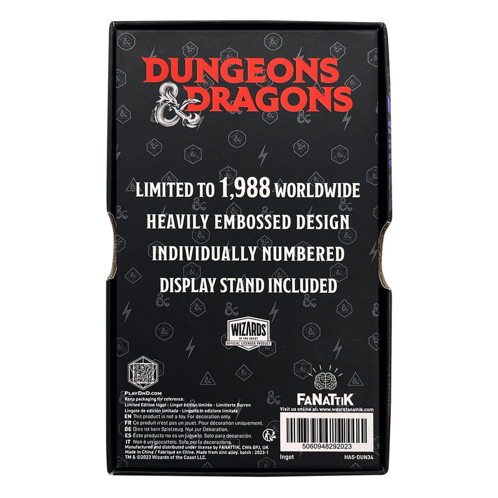 Dungeons & Dragons Metal Card 50th Anniversary Spider Queen Limited Edition 5060948292023