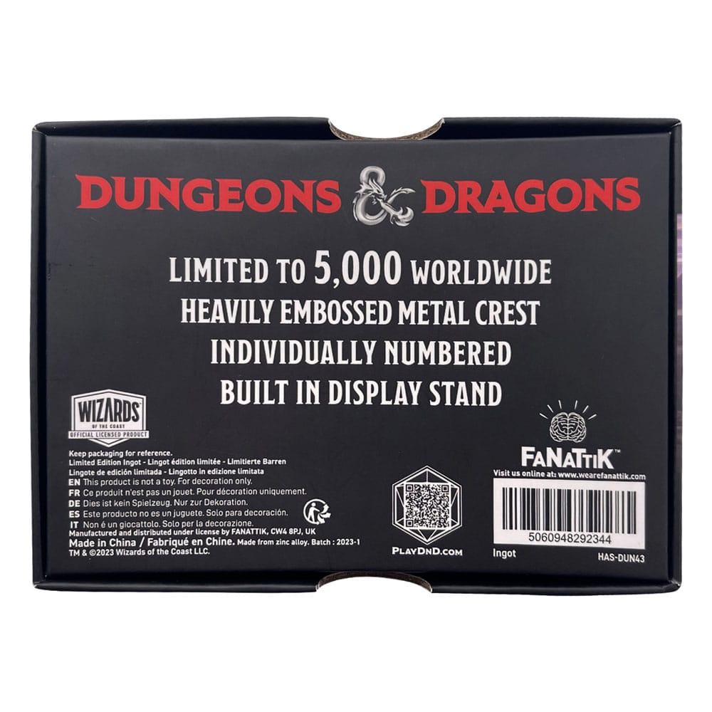 Dungeons & Dragons Ingot Mithral Hall Limited Edition 5060948292344