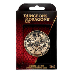 Dungeons & Dragons Pin Badge Alignment Spinner 24k Gold Plated Limited Edition 5060948296106