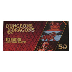 Dungeons & Dragons Ingot Set 50th Anniversary 1st Edition Book Cover 5060948294300