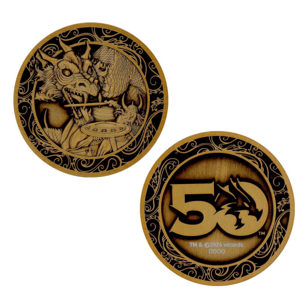 Dungeons & Dragons Collectable Coin 50th Anniversary Antique Gold Edition 4 cm 5060948294959