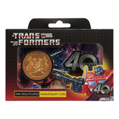 Transformers Collectable Coin 40th Anniversary 24k Gold Plated Edition 4 cm 5060948292306